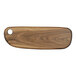 A Cal-Mil Sydney walnut wooden serving board with a hole in the corner.