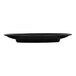 A black Cal-Mil melamine coupe plate with a white background.