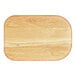 A Cal-Mil Sydney oak wooden serving board with curved edges.