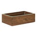 A wooden box with a clear top on a table.