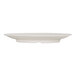 A Cal-Mil ivory melamine coupe plate on a white background.