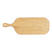 A Cal-Mil Sydney oak serving board with a handle.