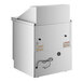 A white rectangular True refrigerated sandwich prep table with a door open.