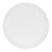 A Cal-Mil white melamine plate with a white rim.