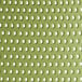A close-up of the green perforated surface of a Lancaster Table & Seating Rio Sea Moss Green Resin Side Chair.