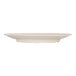 A Cal-Mil ivory melamine coupe plate with a white background.