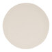 A white Cal-Mil melamine coupe plate with a round rim.