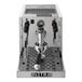 A white Astra Gourmet pour-over espresso machine with a silver stainless steel body.