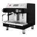 A black and silver Astra Mega I semi-automatic espresso machine.