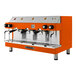 An orange and silver Astra Mega III espresso machine.