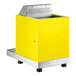 A yellow automatic milk and beverage steamer with a stainless steel base and two steam wands.