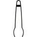 A black Fineline plastic tongs with a white background.