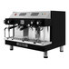 A black and silver Astra Mega II espresso machine.
