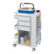 A white Omnimed phlebotomy cart with drawers.