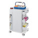 An Omnimed medical cart with 3 drawers.