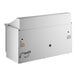 A white rectangular True 3 door refrigerated sandwich prep table with wires on the back.