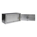 A stainless steel Omnimed narcotics cabinet with two key locks.