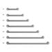 A row of Lavex stainless steel restroom grab bars with peened grip.