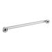 A long silver Lavex restroom grab bar with peened grip and satin finish.