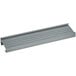 A grey metal rectangular label holder.