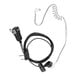 A Midland transparent surveillance headset with a black earpiece and microphone on a cord.