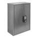 A stainless steel Omnimed narcotics cabinet with a keypad lock.