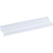 A clear plastic tube with a white plastic strip inside.