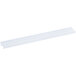 A long white rectangular plastic label holder.