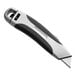 An Allway Tools retractable utility knife with a black and silver handle and 3 silver blades.