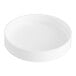 A 58/400 white plastic lid with a foam liner on a white background.