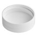 A white plastic circle with a white lid