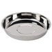 An American Metalcraft Mesa stainless steel food pan with a round rim.