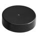 A 38/400 black unlined lid with a smooth top.