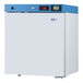 A white Summit Appliance compact medical refrigerator with blue and white controls.