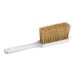 An Ateco white pastry brush with brown bristles.