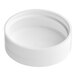 A white plastic container with a white lid.