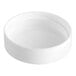A white plastic container lid.