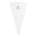 A white plastic bag with blue writing that says "Ateco 21" Flex Polyurethane-Coated Reusable Pastry Bag"