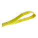 A yellow Lift-All polyester strap with green thread on the eyes.