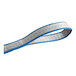A blue and white Lift-All Tuff-Edge flat eye polyester strap with a blue stripe.