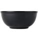 A black Cal-Mil melamine bowl.