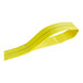 A yellow Lift-All polyester web sling with green thread.