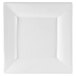 10 Strawberry Street WTR-7SQ Whittier 7 1/4 inch White Square Porcelain Salad / Dessert Plate - 12/Case
