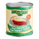 A #10 can of Lucky Leaf Red Raspberry Pie Filling with a label.