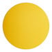 A yellow circle with a white background.