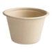 An EcoChoice natural plant fiber portion cup with a white background.