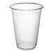 A clear plastic Choice Heavy Weight plastic cup with a clear lid.