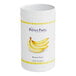 A white container of Perfect Puree Banana Puree with yellow bananas on the label.