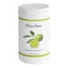 A white container of Perfect Puree Key Lime Concentrate with a white label with green text and fruit.