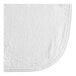 A white Oxford lounge chair cover with a white edge.